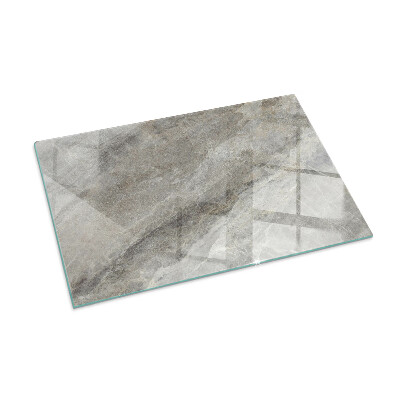 Corner glass hearth rectangular Natural stone pattern