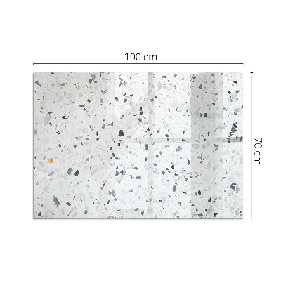 Glass fire hearth rectangular Stone pattern with particles