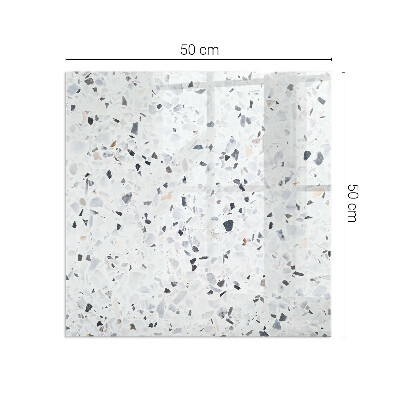 Glass fire hearth rectangular Stone pattern with particles