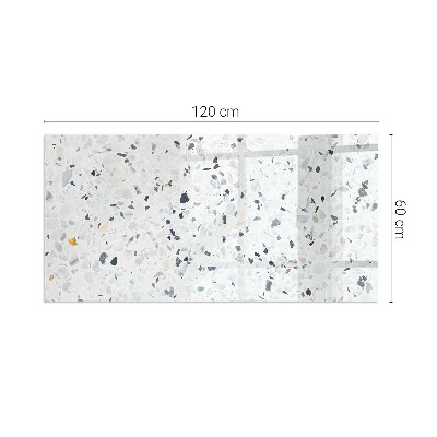 Glass fire hearth rectangular Stone pattern with particles