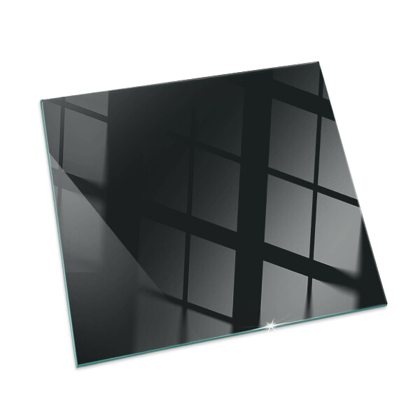 Corner glass hearth rectangular Color Dark graphite