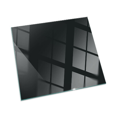 Corner glass hearth rectangular Color Dark graphite