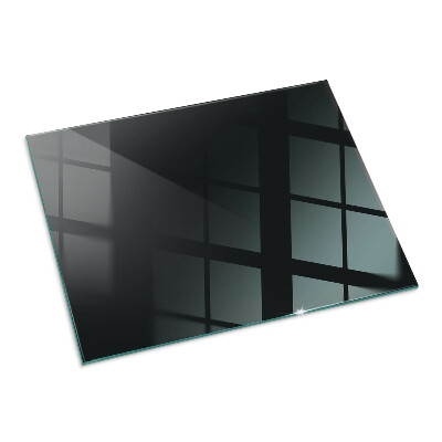 Corner glass hearth rectangular Color Dark graphite