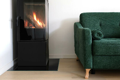 Corner glass hearth rectangular Color Dark graphite