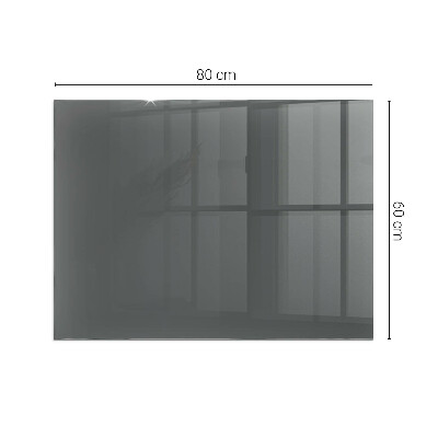 Corner glass hearth rectangular Color Gray-brown
