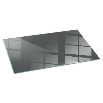 Corner glass hearth rectangular Color Gray-brown