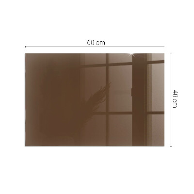 Glass fire hearth rectangular Color Brown