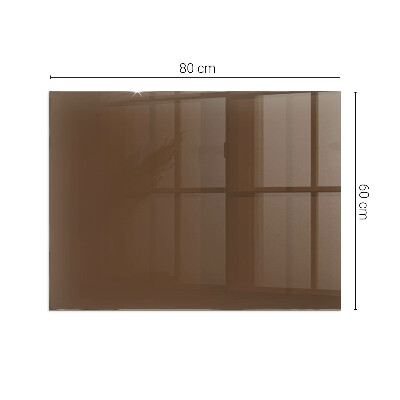 Glass fire hearth rectangular Color Brown