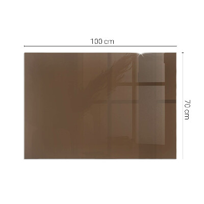 Glass fire hearth rectangular Color Brown