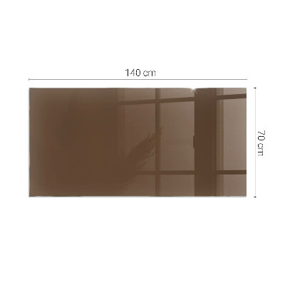 Glass fire hearth rectangular Color Brown