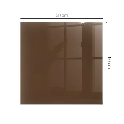 Glass fire hearth rectangular Color Brown