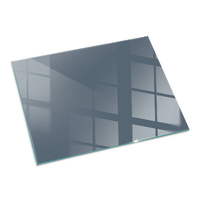 Corner glass hearth rectangular Color Dark blue
