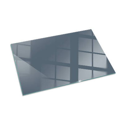 Corner glass hearth rectangular Color Dark blue