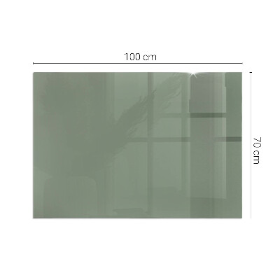 Glass fire hearth rectangular Color Olive