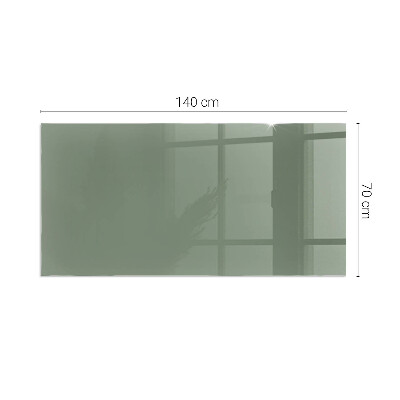 Glass fire hearth rectangular Color Olive