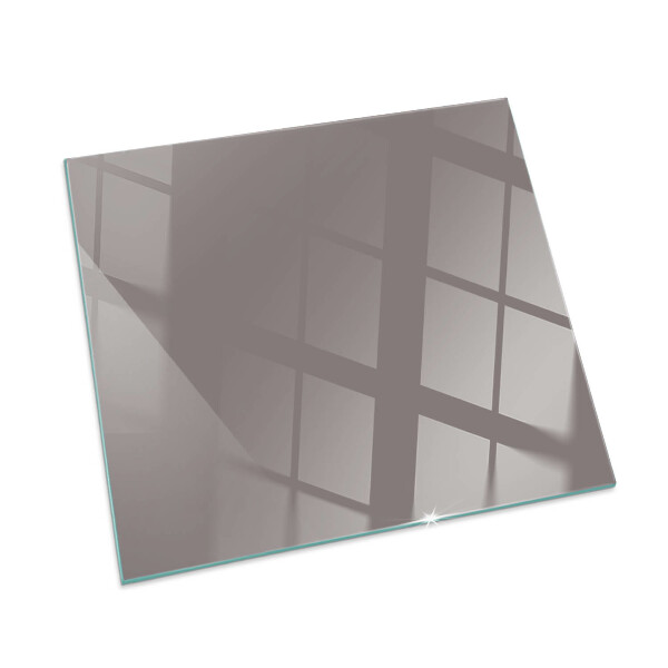 Corner glass hearth rectangular Color Beige