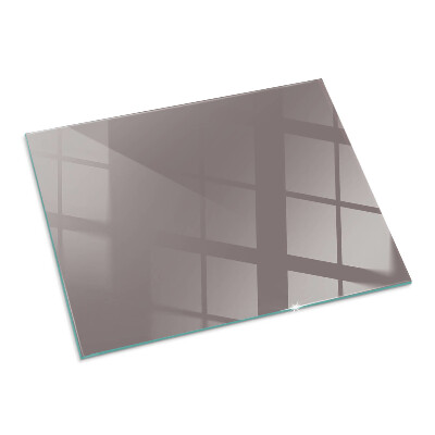 Corner glass hearth rectangular Color Beige