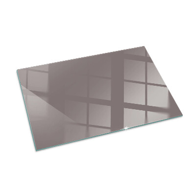 Corner glass hearth rectangular Color Beige