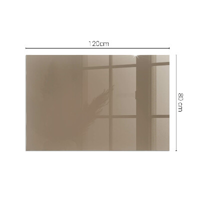 Glass fire hearth rectangular Color Brown