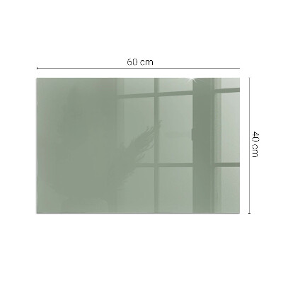 Corner glass hearth rectangular Color grey-green