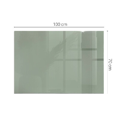 Corner glass hearth rectangular Color grey-green
