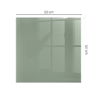 Corner glass hearth rectangular Color grey-green