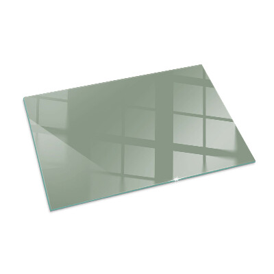 Corner glass hearth rectangular Color grey-green