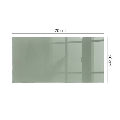 Corner glass hearth rectangular Color grey-green