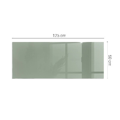 Corner glass hearth rectangular Color grey-green