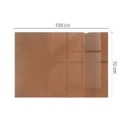 Glass fire hearth rectangular Color Brown