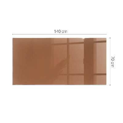 Glass fire hearth rectangular Color Brown