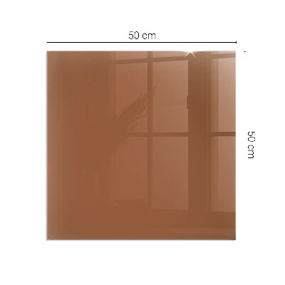 Glass fire hearth rectangular Color Brown