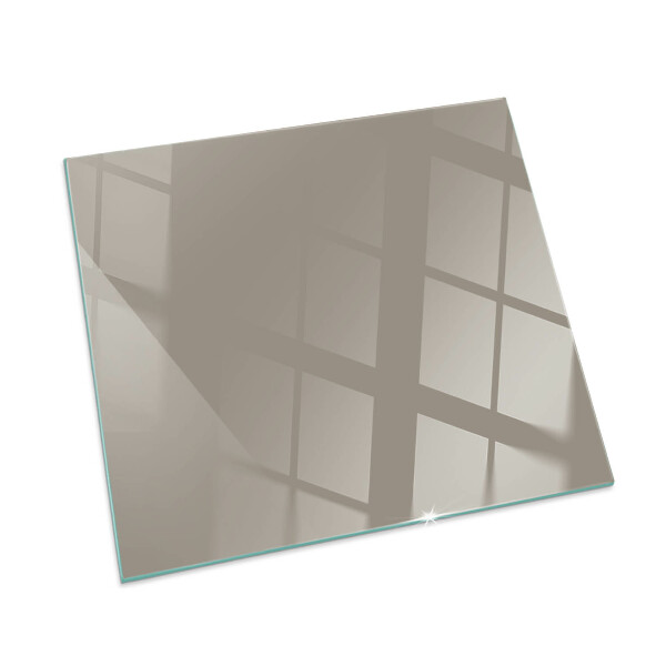 Glass fire hearth rectangular Color Brown
