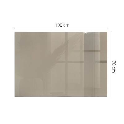 Glass fire hearth rectangular Color Brown