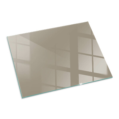 Glass fire hearth rectangular Color Brown