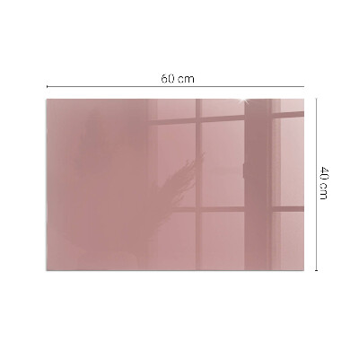 Corner glass hearth rectangular Color Pink