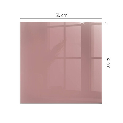 Corner glass hearth rectangular Color Pink