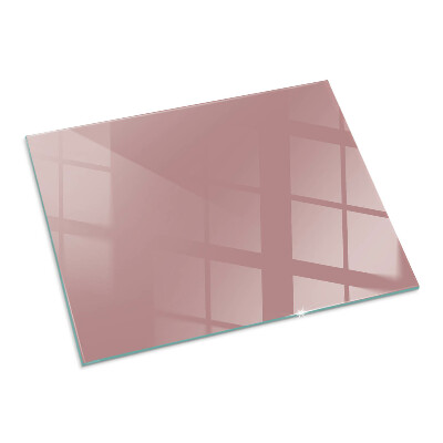 Corner glass hearth rectangular Color Pink
