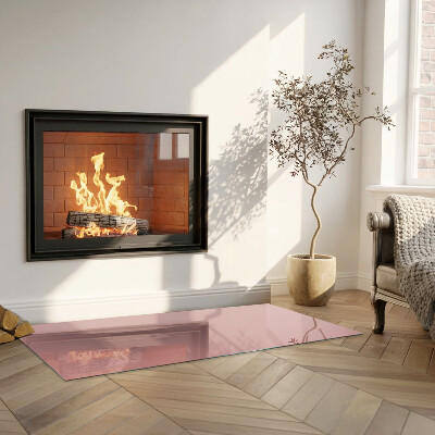Corner glass hearth rectangular Color Pink