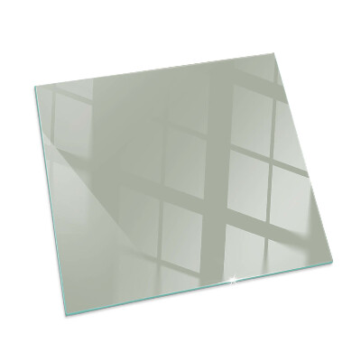 Glass fire hearth rectangular Color Gray-green
