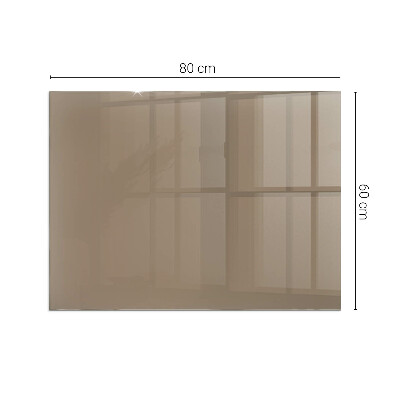 Corner glass hearth rectangular Color Brown
