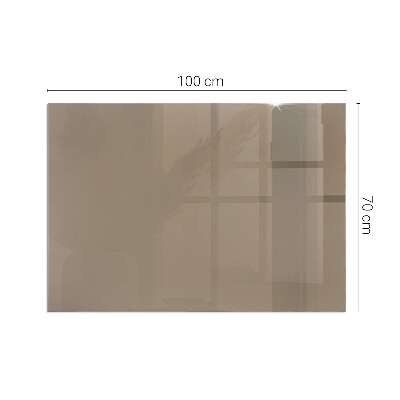 Corner glass hearth rectangular Color Brown