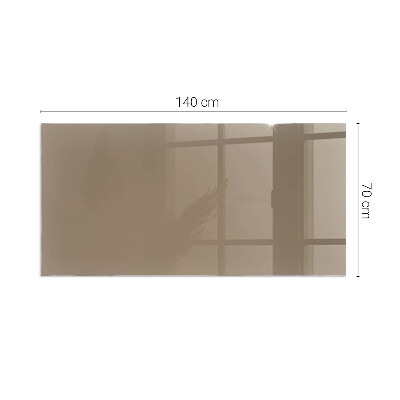 Corner glass hearth rectangular Color Brown
