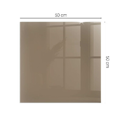Corner glass hearth rectangular Color Brown
