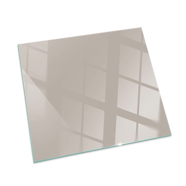 Glass fire hearth rectangular Color: Light brown