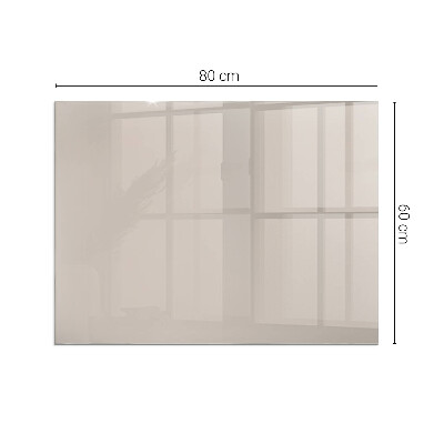 Glass fire hearth rectangular Color: Light brown