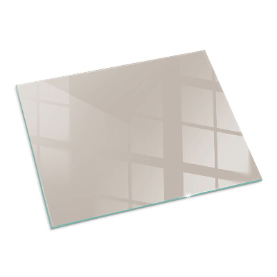 Glass fire hearth rectangular Color: Light brown
