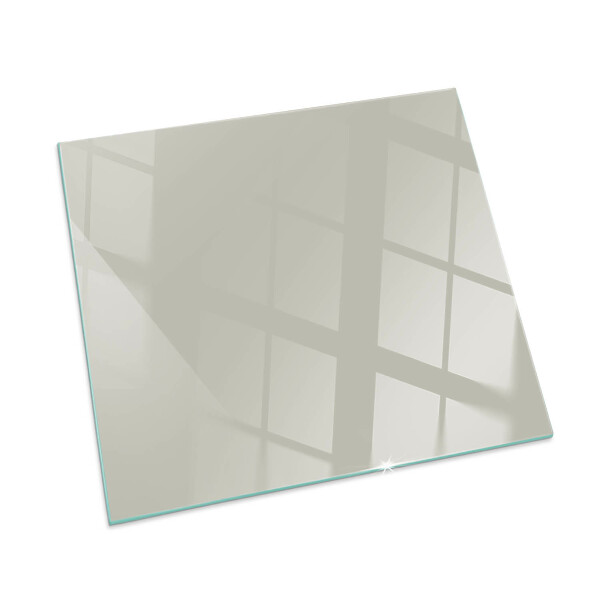 Corner glass hearth rectangular Color Light cream