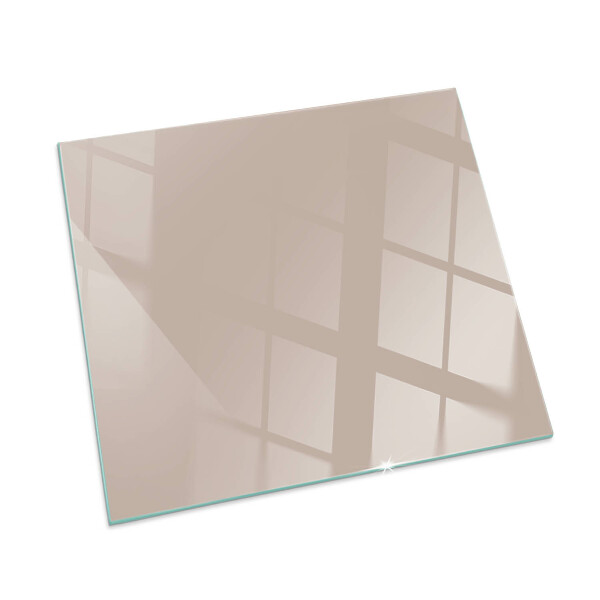 Corner glass hearth rectangular Color: Light brown