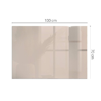 Corner glass hearth rectangular Color: Light brown